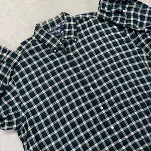 VTG Ralph Lauren Shirt Men's Large Green Big Shirt‎ Plaid Button Down Preppy Y2K